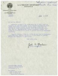 ["The document from the U.S. Treasury Department addresses a request by various Indian tribes regarding the application of a decision on the taxation of income from restricted Indian lands. The Bureau of Internal Revenue explains their position on the matter and the history of taxation laws related to Indian income. The document also discusses a specific case involving Comanche Indians and their income tax payments. The document explains the authority of the Secretary of the Treasury to prescribe the extent of retroactive effect in tax rulings and decisions."]