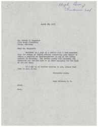 ["The document is a correspondence between Hon. Page Belcher and the Department of the Interior regarding Mr. George C. Waggoner's desire to obtain a position as a Teacher-Advisor in Indian schools in Oklahoma. The Bureau of Indian Affairs explains the process of applying for such positions and the preference given to Indians in employment. Mr. Waggoner has applied for positions at boarding schools in Anadarko, Concho, Ardmore, and Hartshorne. The Bureau assures that his qualifications will be considered if his name is within reach for employment consideration."]