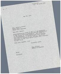 ["The document is from Page Belcher, a Member of Congress, to Mrs. Henry S. Snyder enclosing a letter from the Commissioner of the Bureau of Indian Affairs regarding sealed bids for leases on certain Indian allotments. The document explains the process for bidding on the land and mentions that bids must meet the appraised value of the land in order to be accepted. The enclosed advertisement provides further details on the bidding process and the specific allotments available for farming and grazing purposes."]
