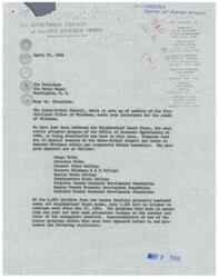 ["The Inter-Tribal Council, comprised of members of the Five Civilized Tribes of Oklahoma, is seeking assistance for youth programs in Eastern Oklahoma that are being cut back. They highlight the success of the Neighborhood Youth Corps program in helping low-income children, with statistics showing high rates of college enrollment and reduced juvenile delinquency. They request the President's support in continuing these programs to benefit all children in need."]