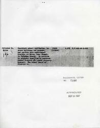 ["The document describes a project approved in Okfuskee County to construct a school auditorium, improve buildings and grounds, and perform related work near Okemah. The project is sponsored by School District #11 and was approved in October 1937."]