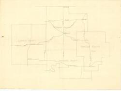 ["This hand-drawn map from the Bristow Chamber of Commerce covers highways and major cities in Lincoln, Okfuskee, Okmulgee, and Creek Counties. Dimensions: 18 1/2 x 13 1/8."]
