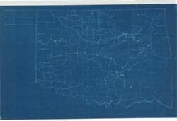 ["The Map of Oklahoma is a blueprint that provides a detailed representation of the state's geography and features, with dimensions 20 1/2 x 13."]