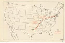 ["The map titled Map of the United States Showing War Emergency Pipe Line and Proposed Extension is in color and labeled as Figure 4. Dimensions: 16 x 10 1/2."]