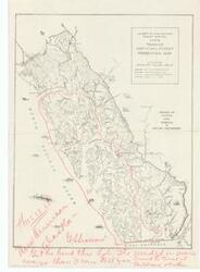 ["The Tongass National Forest Recreation Map, Alaska, produced by the U.S. Forest Service, U.S. Department of Agriculture, consists of four black-and-white copies with red pencil markings; one includes a handwritten note to Lyle Boren. Dimensions: 10 x 14."]