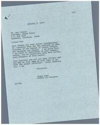 ["The Kiowa Business Committee recommends Mr. Lawrence Ware for the position of Area Director of the Bureau of Indian Affairs for Oklahoma and Kansas. They believe his background in the military, Civil Service, and the Bureau of Indian Affairs qualifies him for the position and his dedication to the tribes will help him resolve issues facing them. Congressman Happy Camp thanks Chairman Bob Cannon for the recommendation and assures him that they will consider Mr. Ware for the position."]