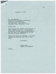 ["The document is a letter from Rex Sparger to Bryce Harlow recommending Juanita Learned for the position of Commissioner of the Bureau of Indian Affairs. Sparger highlights Learner's experience and accomplishments in various organizations and committees related to Native American issues. He also provides details about Learner's personal history, education, and activities, emphasizing her strong qualifications for the position."]