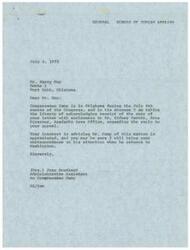 ["Mr. Harry Guy sent a letter to Congressman Camp regarding a reply to his appeal to the Bureau of Indian Affairs. He did not believe that the Bureau had the authority to get involved in the internal affairs of the Caddo Indian Tribe without a formal request. The Bureau acknowledged receiving his appeal and stated that they would withhold a decision pending the results of an upcoming tribal election."]