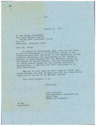 ["The document includes correspondence regarding the appointment of Mr. Thomas J. Ellison as Area Director for the Muskogee Office of the Bureau of Indian Affairs and the appointment of an Acting Social Worker at the Eufaula Dormitory. The Inter-Tribal Council of the Five Civilized Tribes requested the immediate appointment of an Acting Social Worker, and Mr. Ellison is currently serving as the Acting Area Director. Congressman Camp's office is involved in addressing these matters."]