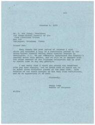 ["The document is a letter from B. Bob Stopp, President of the Inter-Tribal Council of the Five Civilized Tribes, to Congressman John N. Happy Camp regarding a resolution passed by the Council during a special session in Washington, D.C. The resolution requests a supplemental appropriation to make up a deficit in funding for educational programs for the Muskogee Area Office. Stopp expresses appreciation for Camp's support and assistance in the matter."]