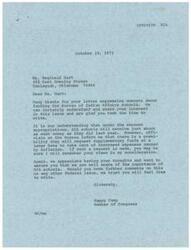["Reginald Hart wrote a letter to Congressman Happy Camp expressing concern about funding for Bureau of Indian Affairs schools. He emphasized the importance of these schools in providing education for American Indian students and urged for continued financial aid to ensure they can compete with the white man in society. Congressman Camp responded, assuring Hart that BIA schools will receive similar funding as the previous year, with a possibility of supplementary funds to cover inflation-related expenses."]