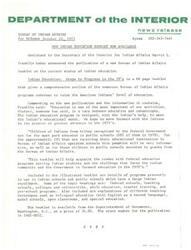 ["The Bureau of Indian Affairs has released a new booklet titled \"Indian Education: Steps to Progress in the 70's\" which outlines various programs aimed at improving the education of American Indians. The booklet covers topics such as Federal schools, boarding schools, colleges, adult education, teacher training, and bilingual education. It emphasizes the importance of education in advancing the Indian community and is available for purchase at $1.05."]