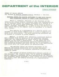 ["The Bureau of Indian Affairs has announced that the National Center for Dispute Settlement will be meeting with the Prairie Band Potawatomi Indian Tribe in Holton, Kansas to draft a new constitution. This meeting is a rescheduling of a previous meeting that was postponed due to threats of violence. The goal is to unite the tribe behind a new constitution and promote peaceful resolution of issues. Professional neutrals will preside over the meeting to ensure a fair and orderly selection process."]