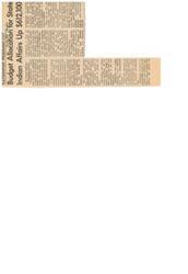 ["President Nixon submitted a budget to Congress that cuts funding for education and welfare services for the Bureau of Indian Affairs. The budget includes increases for road construction and administrative expenses. Oklahoma's budget allocation increased by $612,100, with no new construction projects listed. Nixon also plans to propose additional funding for self-determination grants and an Indian business development fund. Overall, the nationwide budget request is slightly larger than last year's due to increased payments to Alaska natives."]