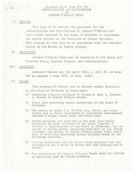 ["The Oklahoma State Plan for the Administration and Distribution of Johnson O'Malley Funds outlines the procedures for using federal funds to supplement public schools in educating Indian children. The plan includes provisions for parental costs, special programs, and administration, and is based on the Johnson-O'Malley Act. It emphasizes the importance of providing equal educational opportunities for Indian students and involves Indian parents and committees in decision-making. Funds can be used for special services such as remedial reading, counseling, and tutorial programs, and must not be used for segregation. The plan also includes provisions for providing lunches and milk to Indian students, maintaining records, and submitting annual reports."]