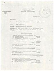 ["The Area Director at the Anadarko Area Office in Oklahoma is requesting funds for remodeling work at the Chilocco School. The budget includes various renovations for dormitories, storage buildings, and other facilities, with a total budget request of $599,900. Enclosed are copies of letters and correspondence related to the project for information and files."]