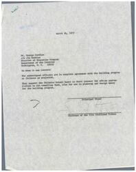 ["The document expresses support for the building program at Chilocco and requests additional funds for remodeling and planning. It is signed by the Principal Chief and Chairman of the Five Civilized Tribes."]