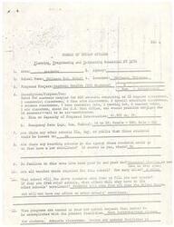 ["The Planning, Programming, and Estimating Submittal for FY 1974 for the Bureau of Indian Affairs outlines proposed projects for Chilocco Indian School in Anadarko, Oklahoma. The projects include an Academic Complex for 650 students, an Auditorium & Fine Arts Building, and a Kitchen-Dining Building. The justification for the projects is based on the inadequacy of current facilities to provide the necessary educational programs. Each project includes details on the proposed construction, capacity, occupancy data, and available resources such as land, water, electricity, and sewer systems. The priority for these projects is assigned to the Agency and Area, with no significant changes in priorities from previous years."]
