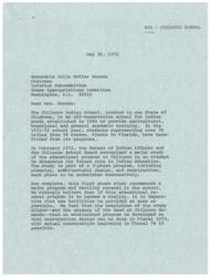 ["The document is requesting funding for the renewal of the Chilocco Indian School in Oklahoma, which provides education and training for Indian youth from various tribes. The study conducted recommends a major program and facility renewal, and the letter urges for new facilities to be provided as soon as possible. The congressmen express the importance of the school for the education and future of Indian boys and girls and request $600,000 to be added to the Bureau of Indian Affairs budget for this project."]