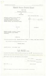 ["This is a summons in a civil action filed by the National Indian Youth Council against Rogers Morton, Louis R. Bruce, James Hawkins, and Daniel Sahmaunt. The plaintiffs allege violations of their right to due process of law under the Fifth Amendment and seek injunctive relief and damages. The plaintiffs are also bringing the action on behalf of a class of Indian students at Chilocco Indian School who have been subjected to unlawful disciplinary actions. The defendants are government officials responsible for policies and actions at the Bureau of Indian Affairs schools."]