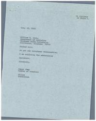 ["The document  is a series of correspondence and advertising agreements related to placing advertisements in the Oklahoma State University 1973 Football Program. Congressman Happy Camp is mentioned as well as details on rates, schedule, attendance, and circulation for the program. There are also instructions on payment and deadlines for the advertising agreements."]