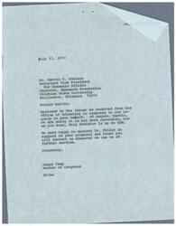 ["The document  is a series of letters regarding a proposal submitted by Oklahoma State University for a Native American Family Involvement-Communication System to the United States Office of Education. The proposal was not recommended for funding, but efforts were made by a Member of Congress, Happy Camp, to support the proposal and request further consideration. The documents express disappointment at the decision and hope for future funding opportunities."]