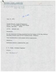 ["Bowman-Nicek & Associates, Inc., a firm of architects, engineers, and planners, is interested in being considered for the design of a 129-Man Medical Barracks without mess at Fort Leonard Wood, Missouri. They have experience in designing office buildings, dormitories, and water, sewer, and electrical distribution systems. They have previously worked on similar projects and are requesting to be considered for selection for this project."]