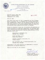 ["The Department of the Interior Bureau of Indian Affairs received a letter from John N. Happy Camp recommending the firm of Bowman-Nicek & Associates, Inc. for a project at Riverside School in Oklahoma. The document was appreciated and the firm, along with three others, was selected for further consideration for the project. Announcement of the final selection and contract negotiations are expected soon."]