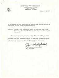 ["The Indian Claims Commission provided a report on the progress made, work remaining, status of each case, and projected completion dates to the Committees on Interior and Insular Affairs of the Senate and House of Representatives. As of December 31, 1973, a total of 611 dockets had been filed, with 408 claims disposed of and 203 pending. The report detailed the status of pending cases before the Court of Claims and the Commission, including cases with final awards, interlocutory decisions, dismissal orders, and appeals."]