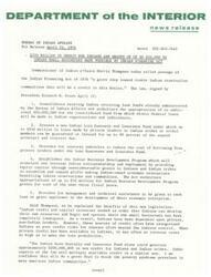 ["The Indian Financing Act of 1974, signed by President Nixon, provides $250 million in credit for Indians and grants of up to $50,000 to Indian small businesses. The Act consolidates existing Indian revolving loan funds, creates a new Indian Loan Guaranty and Insurance Fund, and establishes the Indian Business Development Program. The goal is to increase Indian entrepreneurship and employment by providing access to credit and capital resources. President Nixon acknowledged the deprivation and isolation of American Indians and emphasized the importance of addressing their economic needs."]