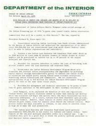 ["The Indian Financing Act of 1974, signed by President Nixon, provides $250 million in credit for Indians and grants of up to $50,000 to Indian small businesses. The Act consolidates existing Indian revolving loan funds, creates a new Indian Loan Guaranty and Insurance Fund, and establishes the Indian Business Development Program to stimulate Indian entrepreneurship. The Act aims to provide Indians with the necessary credit and resources to develop their own businesses and break the poverty cycle prevalent in many American Indian communities. President Nixon has recognized the deprivation and isolation faced by the Indian people in the nation."]