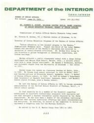 ["Dr. Clennon E. Sockey, a Choctaw Indian from Oklahoma, has been appointed as the Director of Indian Education Programs at the Bureau of Indian Affairs. He has a background in education and experience working in various roles in schools and school districts. He also served in the United States Marine Corps."]