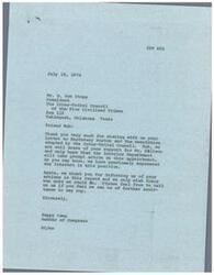 ["The Inter-Tribal Council of the Five Civilized Tribes is expressing their support for the appointment of Mr. Thomas J. Ellison as Area Director of the Muskogee Area Office. They have sent a letter to the Secretary of the Interior and the Commissioner of Indian Affairs urging them to appoint Ellison within 30 days. The Council believes Ellison is the most qualified candidate for the position and has the endorsement of the five principal chiefs of the tribes."]