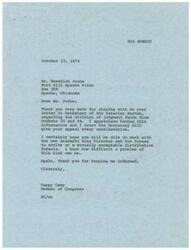 ["The document is a complaint from the Fort Sill Apache Tribe to the Secretary of the Interior regarding the unfair division of judgment funds from Indian Claims Commission Docket numbers 30 and 48. The tribe is concerned that their appeal was not considered before a settlement was approved with the Mescalero Apache Tribe. They argue that they represent the majority of the tribe and that their rights as Indians and citizens of the United States are being denied. They request that the Secretary correct the mistake and consider their appeal properly."]