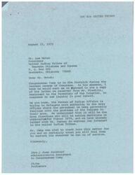 ["The United Indian Tribes of Western Oklahoma and Kansas urgently request funding for contracts for Fiscal Year 1974 from the Bureau of Indian Affairs. They are concerned about budget cuts and lack of tribal input in contracts, particularly one with the Boy Scouts of America. They plan to meet with the Anadarko Area Director and Congressional delegation to address these issues. Congressman Camp is assisting in this matter. Title 25."]