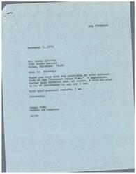["The document is thanking Mr. Dewey Alberty for providing information on the \"Interest Usage Plan\" and expressing willingness to assist in any way. It lists various individuals and organizations who will be contacted for their opinions on the plan, as well as details on a proposed Tribal Industrial Development Program. The program includes participation in community programs, general agreements, joint participations, industrial site location, land acquisition, staff provisions, and program continuity."]