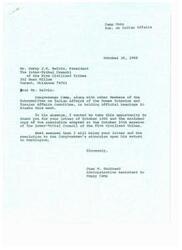 ["The Inter-Tribal Council of the Five Civilized Tribes sent a resolution to the Secretary of the Interior and the Commissioner of Indian Affairs requesting that all principal officers be continued in office regardless of political affiliation, until tribal elections can be held. They also requested that the Secretary refrain from using Indian tribes for political purposes. The resolution was adopted on October 10, 1969 at a session held at Southwestern State College in Weatherford, Oklahoma."]