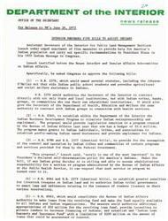 ["The Department of the Interior has endorsed five bills to assist American Indians, in line with President Nixon's recommendations. The bills aim to provide education, business development, self-determination, protection of Indian land, and financial assistance to Indian individuals and organizations. These measures seek to empower and support the Indian population in various aspects of their lives."]