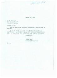 ["The letter is a friendly exchange between D. Jo Ferguson and Happy Camp, with Ferguson expressing appreciation for Camp's quick responses and actions. Ferguson also mentions a past incident with Henry, where Camp was helpful, and praises Camp for his efficient work."]