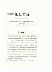 ["The document outlines a bill introduced in the House of Representatives to provide for the disposition of funds to pay a judgment in favor of the Yankton Sioux Tribe in an Indian Claims Commission docket. It specifies that funds will be distributed per capita to eligible individuals, with certain provisions for minors and schoolchildren. It also states that the distributed funds will not be subject to federal or state income tax, and outlines regulations for the Secretary of the Interior to carry out the provisions of the Act. The bill was favorably reported by the Committee on Interior and Insular Affairs with amendments."]