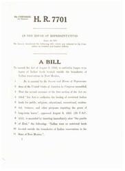 ["H.R. 7701, introduced in the 92nd Congress, aims to amend the Act of August 9, 1955, to allow for longer term leases of Indian lands located outside the boundaries of Indian reservations in New Mexico. The current leasing authority only permits a 25-year initial term plus a 25-year option, but this bill would allow for 99-year leases to be granted. The legislation was proposed in response to a request from tribes and lending institutions to allow for longer lease terms for development purposes."]
