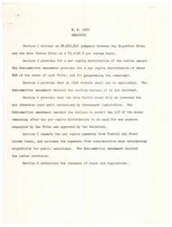 ["H.R. 9325 provides for the division and distribution of funds between the Blackfeet Tribe and the Gros Ventre Tribe. The Subcommittee amendments specify the per capita distribution of funds to tribal members and allow for the remaining funds to be used for tribal purposes with approval from the Secretary. The bill also exempts per capita payments from federal and state income taxes."]