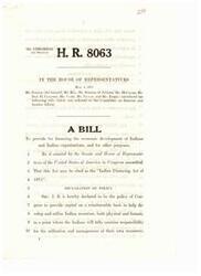 ["The document is a bill introduced in the House of Representatives in 1971 called the \"Indian Financing Act of 1971\" aimed at providing financing for the economic development of Indians and Indian organizations. It includes provisions for establishing an Indian Revolving Loan Fund, defining terms such as \"Indian\" and \"Tribe\", and outlining the conditions for making loans to individuals and organizations. It also sets guidelines for loan terms, interest rates, and repayment."]