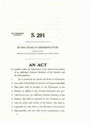 ["This act establishes the position of an additional Assistant Secretary of the Interior within the Department of the Interior. The new Assistant Secretary will be appointed by the President and will have responsibilities as determined by the Secretary of the Interior. The act also amends the United States Code to reflect the addition of this new position."]