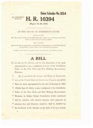 ["The document outlines a bill introduced by Mr. Melcher to divide and distribute funds appropriated to pay a judgment in favor of the Assiniboine Tribes of the Fort Peck and Fort Belknap Reservations in Montana. The bill specifies how the funds will be divided between the two tribes and outlines the eligibility criteria for receiving a per capita payment. It also includes provisions for protecting the interests of minors, exempts the distributed funds from income taxes and loans, and authorizes the Secretary of the Interior to create necessary rules and regulations."]