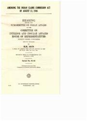 ["The document discusses a hearing held in 1974 regarding a bill to amend the Indian Claims Commission Act of 1946. The Subcommittee on Indian Affairs discussed the bill, which aimed to prevent the Commission from deducting the value of food, rations, or provisions provided by the US from Indian judgment awards. The bill was approved by the Subcommittee and referred to the Full Interior Committee for consideration. An amendment giving the Commission discretion on offsets was proposed but defeated."]