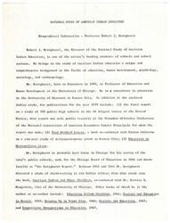 ["Professor Robert J. Havighurst is the Director of the National Study of American Indian Education and is well-known for his expertise in schools and school systems. He has a diverse background in education, human development, psychology, sociology, and anthropology. In addition to his work on American Indian education, he has conducted studies on public high schools, delinquent-prone youth, and child-rearing in Indian tribes. Some of his notable publications include books on educating gifted children, society and education in Brazil, and comparative perspectives on education."]