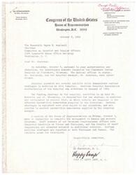 ["The document is a letter written by Ed Edmondson and John N. Happy Camp to the Committee on Interior and Insular Affairs regarding the serious shortages in medicine at Claremore Indian Hospital in Oklahoma. The letter also mentions similar shortages in hospitals in Pawnee and Tahlequah. The shortages are attributed to funding shortages at the hospitals."]