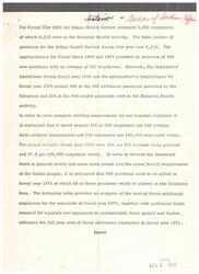 ["The document discusses the staffing and funding challenges faced by the Indian Health Service in fiscal years 1968, 1969, and 1970. It highlights the need for additional positions to meet staffing requirements for hospital facilities and addresses the appropriations provided by Congress. The document also provides data on the number of patients and the percent change in workload items for selected categories in Oklahoma and the Indian Health Service areas. Additionally, it includes tables analyzing the cost of additional employees and funds required for supplies and equipment for fiscal years 1970 and 1971."]