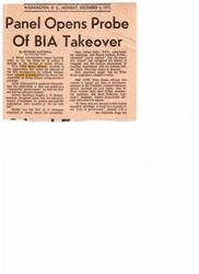 ["A House subcommittee has opened hearings to determine responsibility for $2 million in damage to the Bureau of Indian Affairs caused by a takeover by militant Indians. White House officials involved in negotiations have refused to testify, citing executive privilege. Some subcommittee members criticize both the Indians and the executive branch for the destruction. Interior Secretary Rogers C. B. Morton defends the negotiations and disagrees that the executive branch overstepped its powers."]